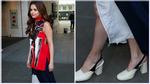 Kiểu giày hở gót tạo phong cách cho Selena Gomez