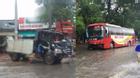 Bị che khuất tầm nhìn vì mưa bão, xe khách gây tai nạn liên hoàn ở Hà Nội