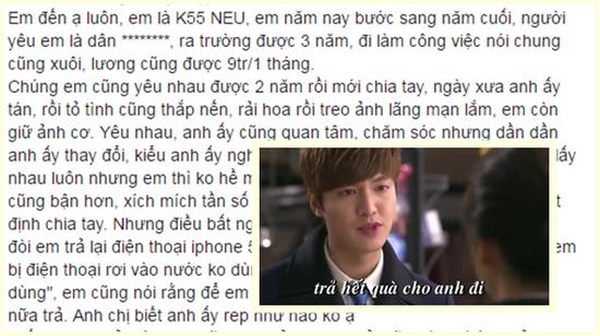 Nữ sinh Kinh tế cay cú bị bạn trai đòi lại iPhone 5s sau khi chia tay