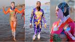 Dân Trung Quốc mặc đồ bơi đi biển trông như đi diễn tuồng