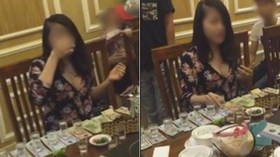 Clip: Nhận lời thách đố, cô gái trẻ uống 1 lúc hết 13 ly rượu để lấy 5 triệu đồng