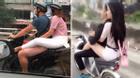 Hết hồn với kiểu ngồi bá đạo sau xe người yêu của thiếu nữ Việt