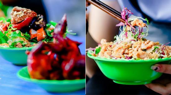 Lê la thưởng thức những quán nộm siêu ngon của Hà thành