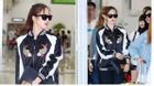 Giữa cả đống đồ hiệu, Eunjung đã chọn diện chiếc jacket thêu hình cá chép Đông Hồ đến từ Việt Nam