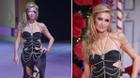 Paris Hilton diện váy cắt xẻ trên sàn diễn Milan