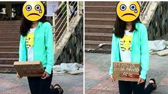 Cô gái quỳ xin lỗi người yêu: Giá của em bao nhiêu?