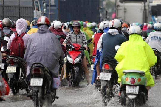 Mưa trắng trời, ngàn người chôn chân và ướt sũng