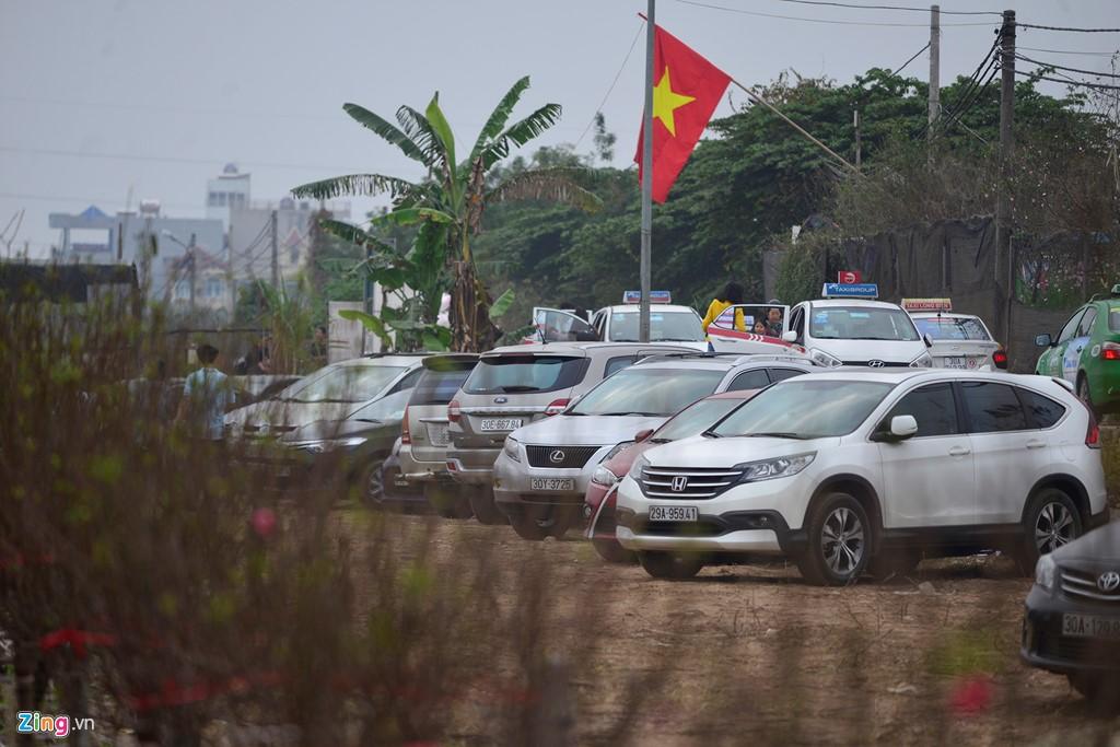 Một số vườn hoa kinh doanh chụp ảnh tận dụng các bãi đất trống làm bãi để ôtô, xe máy. Giá gửi xe máy từ 5.000-10.000 đồng, ôtô 50.000 đồng một xe.