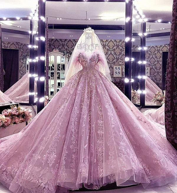 dinh ngoc diep hay thuy diem la co dau co chiec vay cuoi "khung" nhat 2016? - 16