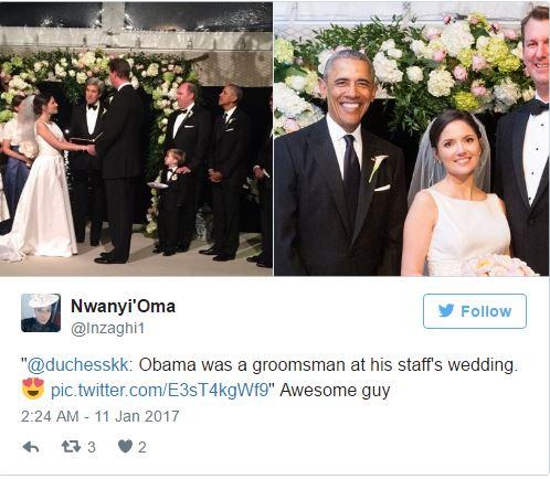 Vừa chia tay xong tối hôm trước, sáng hôm sau Tổng thống Obama đã đi làm phù rể đám cưới - Ảnh 2.