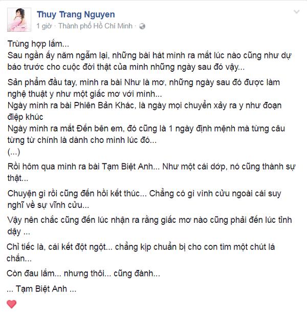 Trang Pháp viết status úp mở đã chia tay Dương Khắc Linh-1