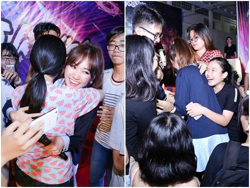 Hari Won chật vật thoát khỏi vòng vây fan hâm mộ