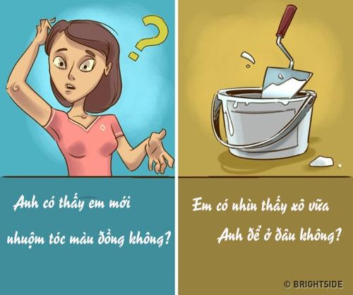 Đàn bà thì hay thích chồng phải để ý sự thay đổi của mình dù chỉ là một màu tóc rất trầm khó nhận ra. Nhưng đó lại không phải việc mà cánh đàn ông mấy khi quan tâm.