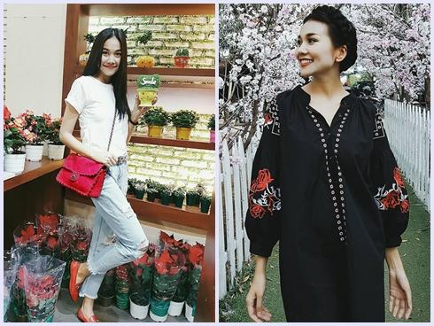 Hà Hồ lạnh lùng với cả cây đen, đối lập Thanh Hằng siêu nữ tính trong street style tuần này