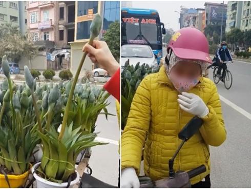 Clip: Phát hiện cây chơi Tết giả, vị khách liên tục mắng chửi dù người bán rối rít xin tha