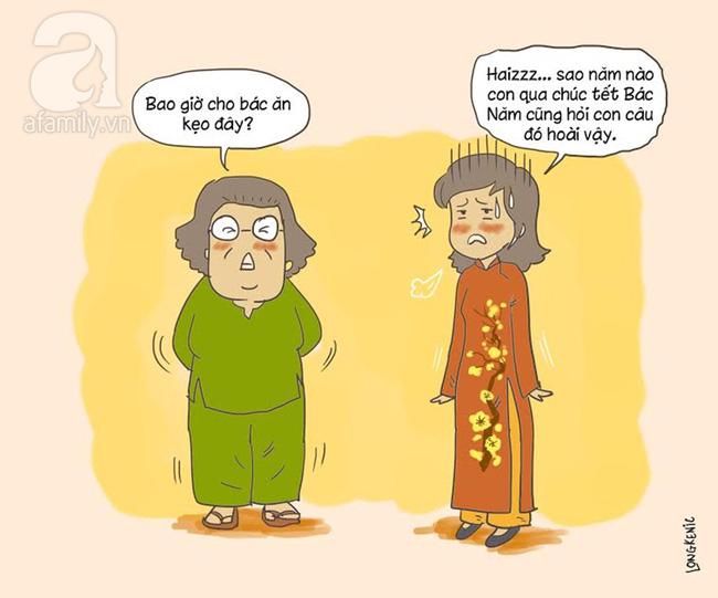 Anh em họ hàng có xu hướng thường không cho gái ế yên thân bằng những câu hỏi "quan tâm" kiểu này.