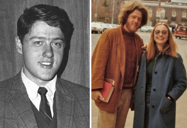 Tổng thống Bill Clinton, 22 và 26 tuổi