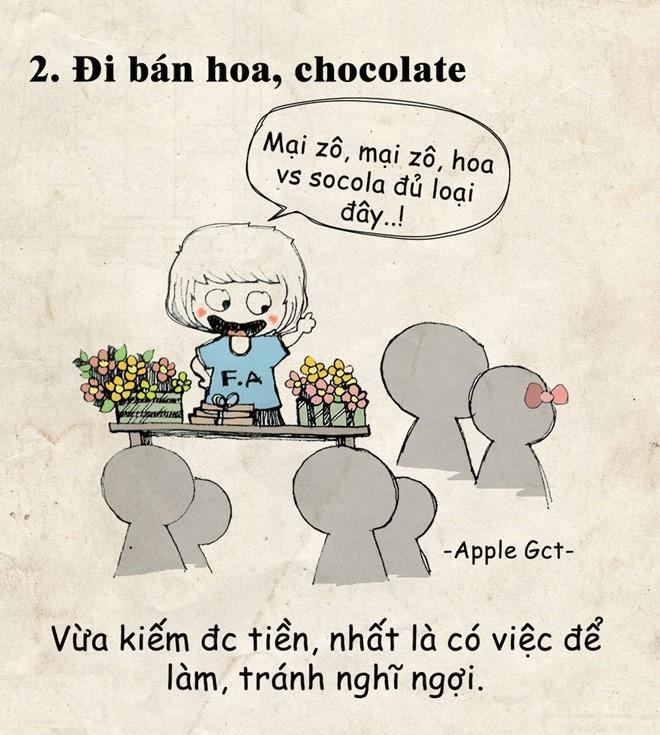 Người ta có cặp, có đôi đi chơi thì mình tranh thủ buôn bán...làm giàu