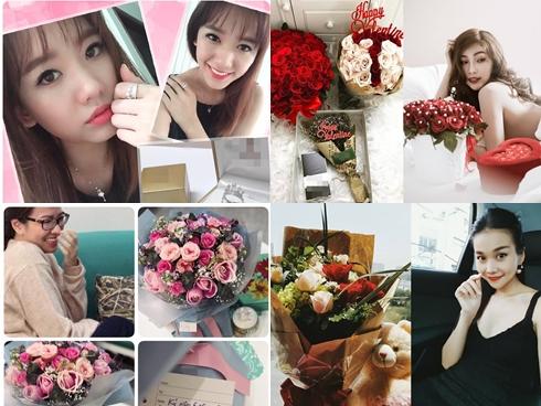 Quà 'độc' Valentine: Hari Won 'ú tim' vì chồng - Thanh Hằng được tỏ tình ngây ngất