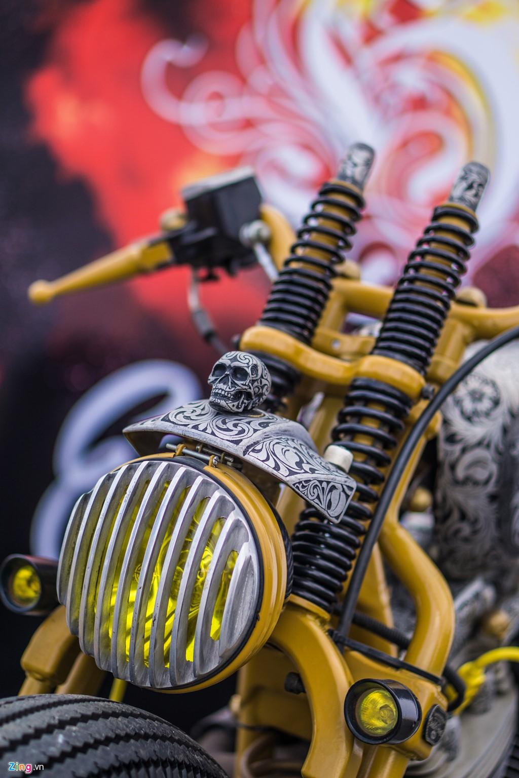 Dan choi Ha thanh do hoa van cho xe khung Harley hinh anh 4