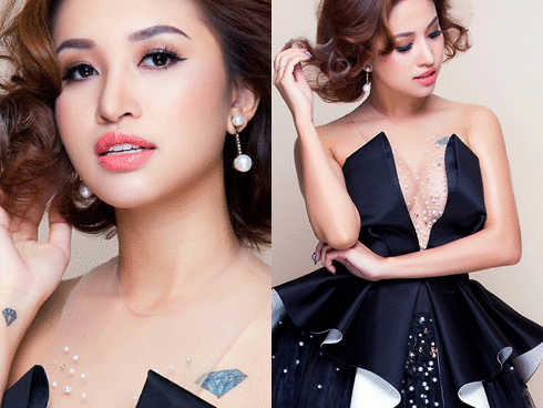 Vân Hugo hở bạo với ngực đầy sau sự cố váy nàng tiên cá