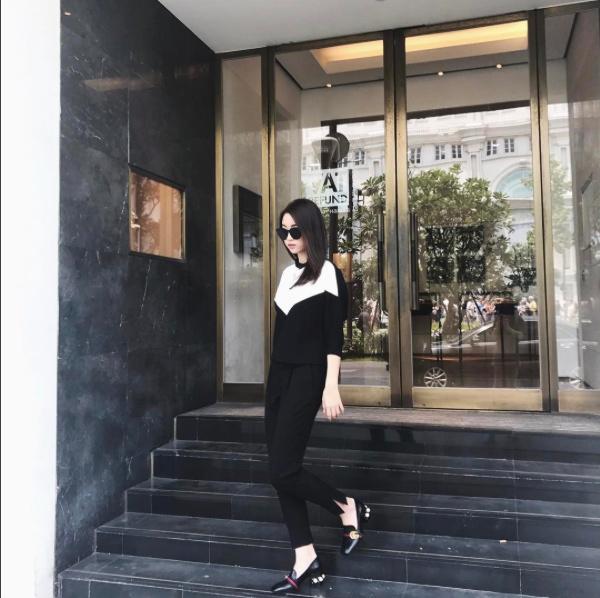 hoa hau do my linh dung giay hieu xa xi voi loat sao quoc te - 2