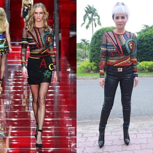 Sau 2 năm, Thu Minh lại có thêm một pha phá hàng hiệu Versace đi vào lịch sử - Ảnh 3.