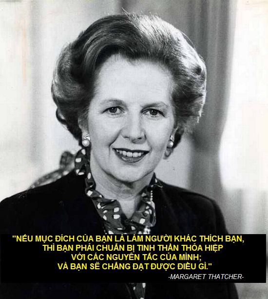 Margaret Thatcher (1925-2013) là cố thủ tướng Anh nhiệm kỳ 1975-1979. Bà là nữ thủ tướng duy nhất tại Anh tính đến thờ điểm hiện tại. Margaret còn nổi tiếng là 