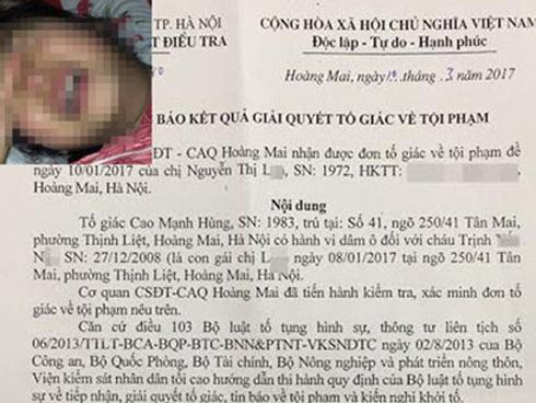 Phỏng vấn Công an TP. Hà Nội về vụ xâm hại bé gái 8 tuổi, quận Hoàng Mai