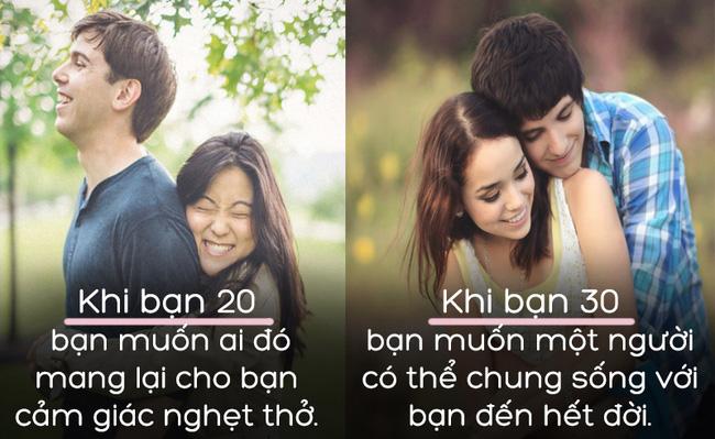 12. Trách nhiệm: Tình yêu ở tuổi 20 chỉ là những choáng ngợp khiến bạn hít thở không thông nhất thời, trong khi tình yêu tuổi 30 lại đi kèm với hai chữ trách nhiệm. Lúc này đây, bạn muốn một người có thể chung sống với bạn đến hết cuộc đời.