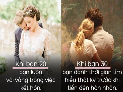 14 khác biệt khi yêu đương trong độ tuổi 20 và 30