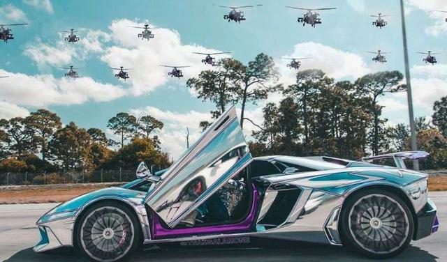 Lamborghini Aventador SV mui trần nổi bật với bộ cánh mạ crôm phối tím - Ảnh 3.