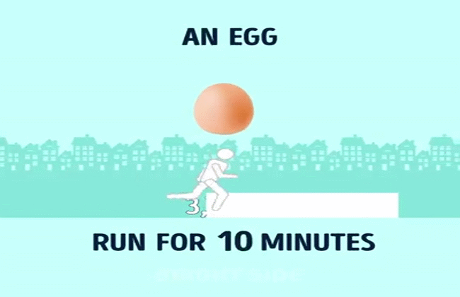 Bạn cần chạy bộ bao lâu để tiêu hóa hết một quả trứng?