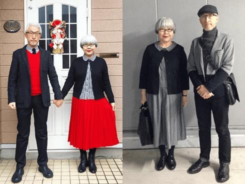 Giới trẻ cũng phải kiêng nể trước gu mặc đồ đôi cực 'chất' của cặp vợ chồng U70