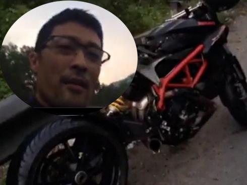 Johnny Trí Nguyễn bị tai nạn, xế sang Ducati 400 triệu đồng vỡ nát