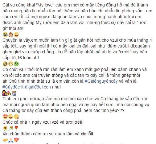 Thuy Nga xin loi vi ghep anh cuoi voi trai tre danh lua khan gia hinh anh 2