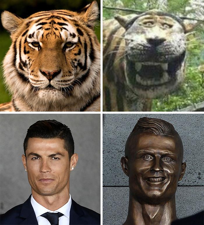 Ở Việt Nam có tượng hổ, còn thế giới có...Ronaldo