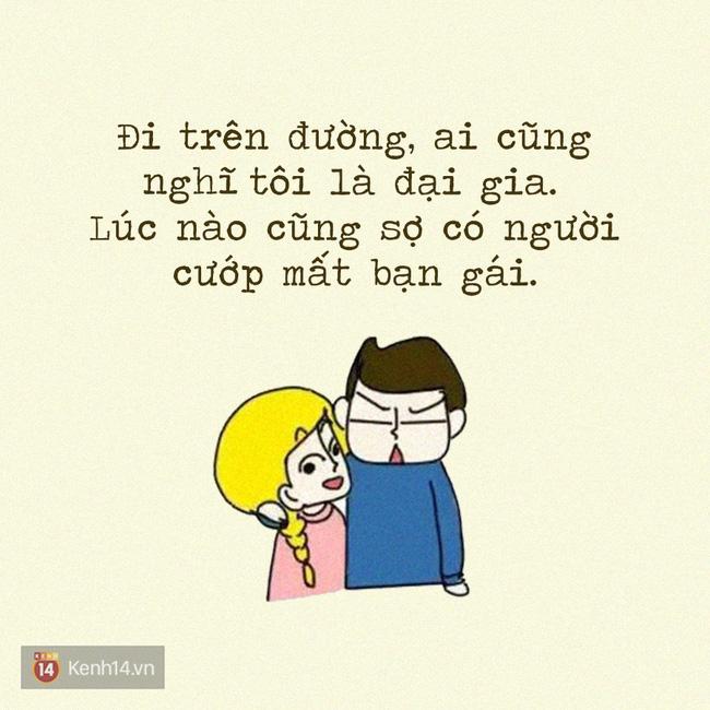 À thì, chân dài đi với đại gia... Mà làm đại gia cũng khổ lắm, suốt ngày phải lo canh bạn gái