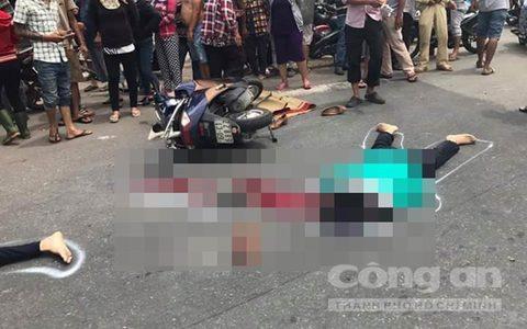 Rẽ phải cùng chiều, hai mẹ con bị container cán qua tử vong tại chỗ - Ảnh 3.