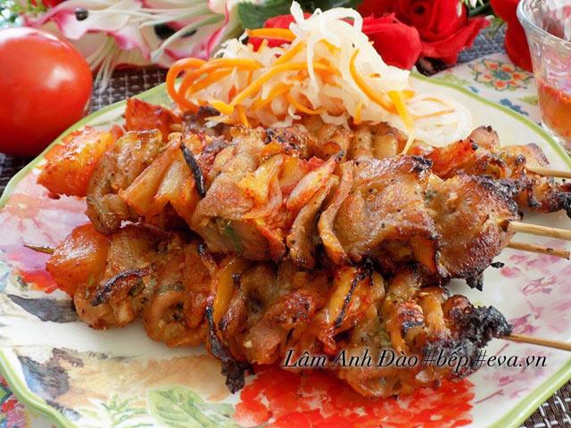 Tuyet chieu lam ba chi nuong kim chi ngon nhu ngoai hang