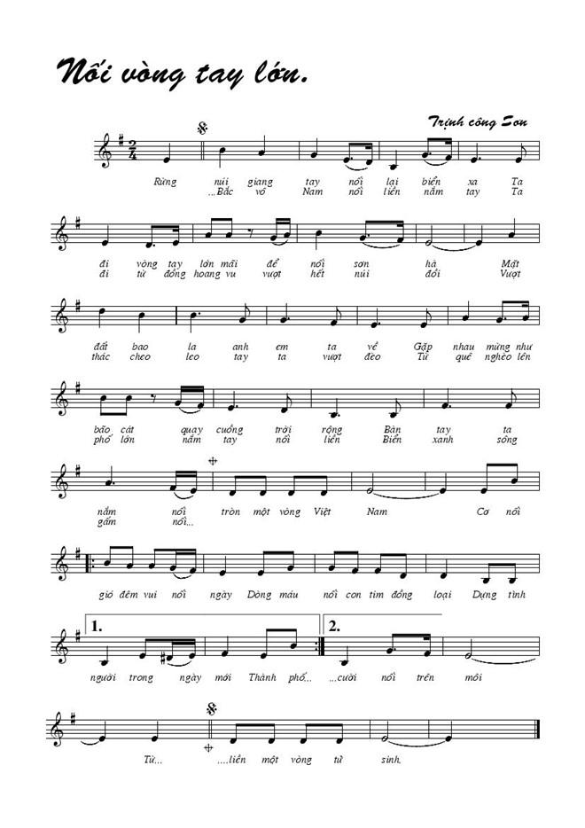 Ca khuc 'Noi vong tay lon' chua duoc cap phep pho bien hinh anh 1