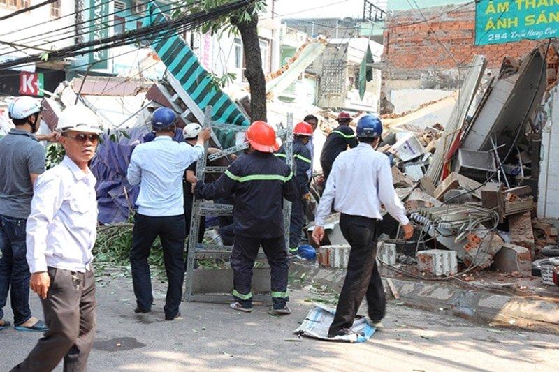 sập nhà,công trình xây dựng,tai nạn công trình xây dựng,Quy Nhơn