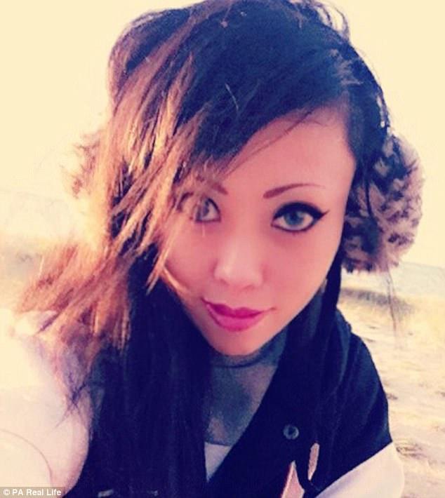 Ophelia, pictured here in 2014, spent her youth dressing like as a goth, wearing black clothing and heavy make-up