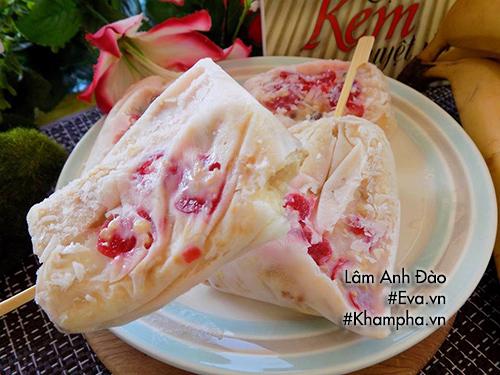 cach lam kem chuoi sua chua vua ngon vua re - 8