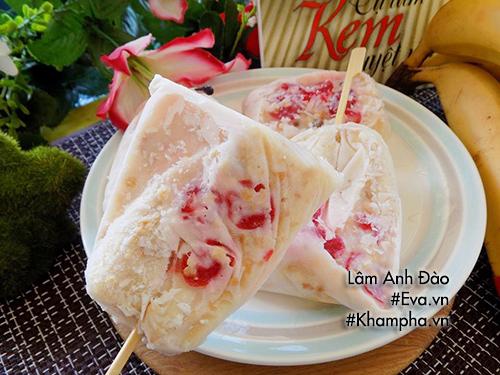 cach lam kem chuoi sua chua vua ngon vua re - 9