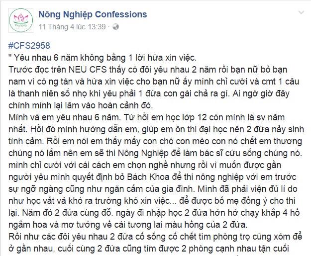 Yeu nhau 6 nam khong bang mot loi hua xin viec hinh anh 1