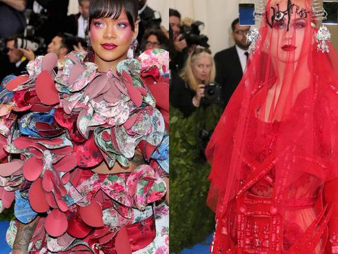 Thảm đỏ Met Gala 2017: Rihanna và Katy Perry cùng mặc dị 'chặt chém' toàn bộ khách mời