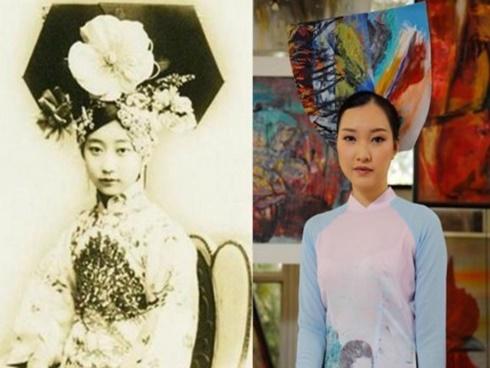 Mặc áo dài Việt, sao lại đội mũ Hoàn Châu cách cách?