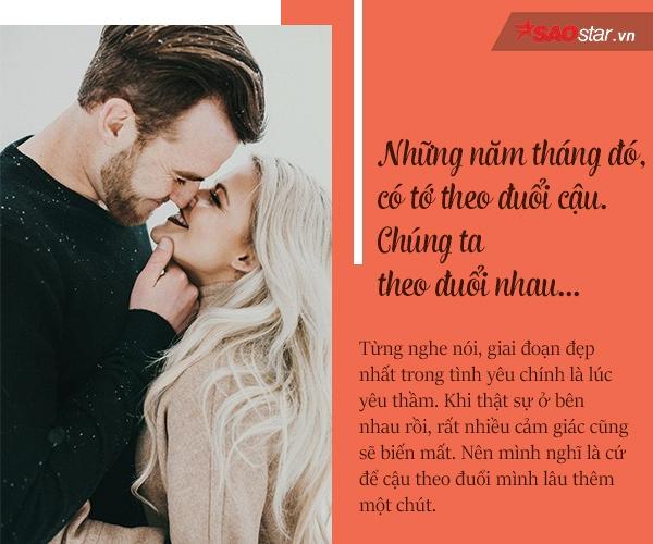 Đã có những ngày tháng đó, chúng ta theo đuổi nhau.