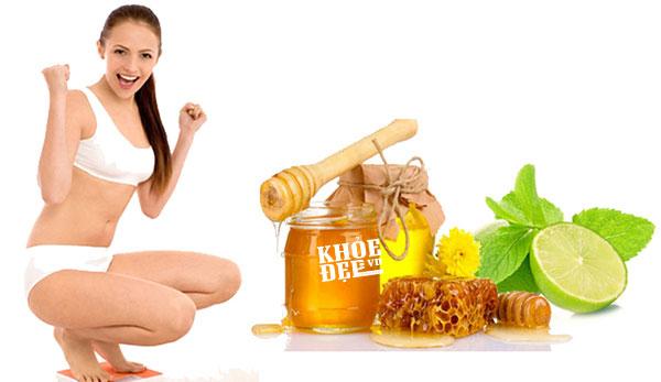 cach giam can bang mat ong, chanh va nuoc am